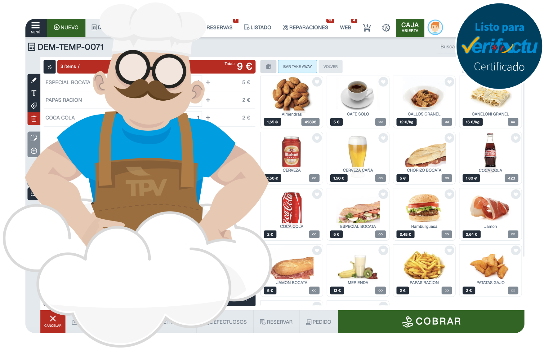 Software TPV Online para negocios de comida para llevar y take away