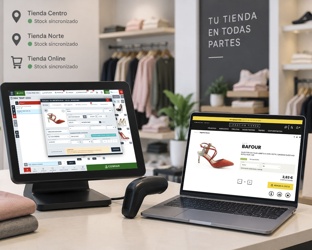 Gestión multitienda y tienda online para comercios de moda y calzado con TPV Online