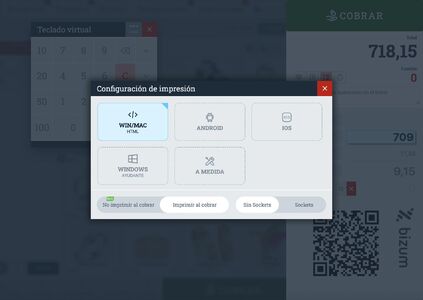 Personaliza el medio de impresión TPV Online